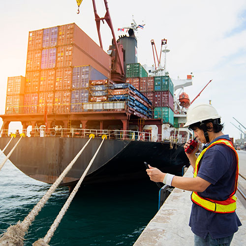 Calling Container Ship