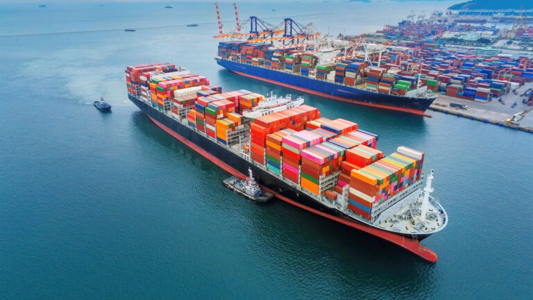 Cargo Ships at Dock